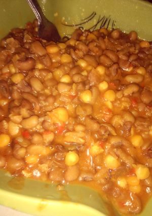 A picture of Beans and corn.