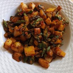 A picture of Okra mboga,# festive contest kisumu.