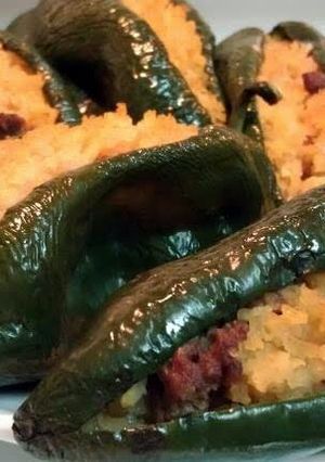 A picture of Stuffed Poblano Peppers.
