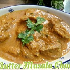 Butter masala soya chaap A picture of Butter masala soya chaap.