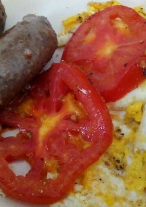 A picture of English breakfast.