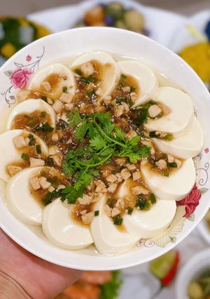Hình của món Đậu hũ non sốt.