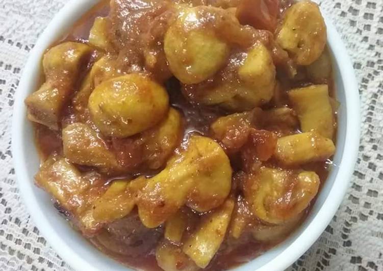 Easiest Way to Prepare Super Quick Homemade Mushroom with tomato masala 😊😊😊