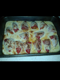 Una foto de Pimientos rellenos con bechamel