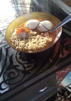 Foto resep Mie kuah pedas + basreng bawang