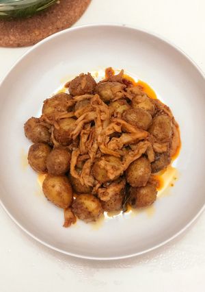 Foto resep Rendang Jamur Kentang Bumbu Pasar NO RIBET