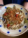 Maritati di grano arso con spigola, caroselle e pomodorini