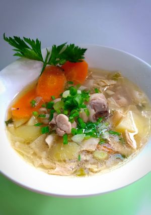 Foto resep Sup Ayam kembang tahu