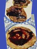 Panqueques de banana y harina integral sin azúcar con arrope de higos