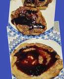 Panqueques de banana y harina integral sin azúcar con arrope de higos