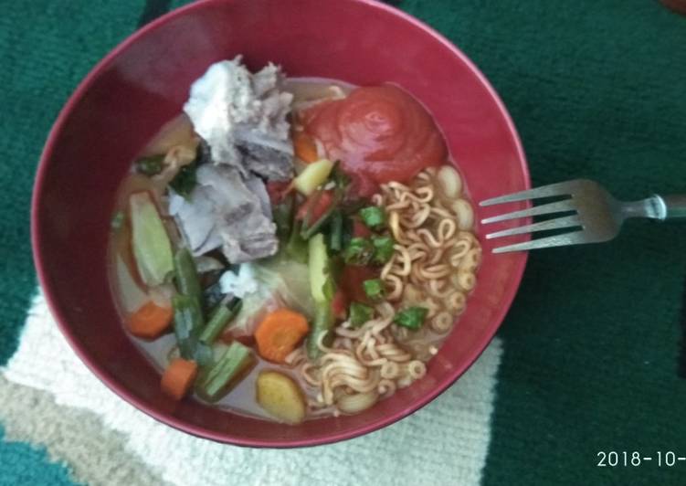 Mie sedap white curry Ala-ala