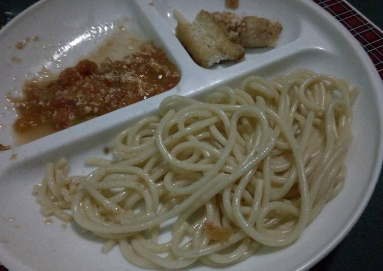 Resep Spaghetti Saus Tofu Mpasi 11+, Enak Banget
