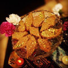 A picture of Walnut halwa or khatli.
