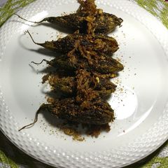 A picture of Stuffed karela (bitter guard).