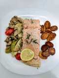 Salmón a la manteca y limón