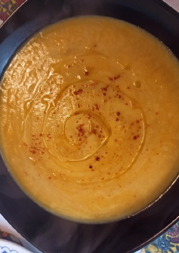 Una foto de Crema de calabaza