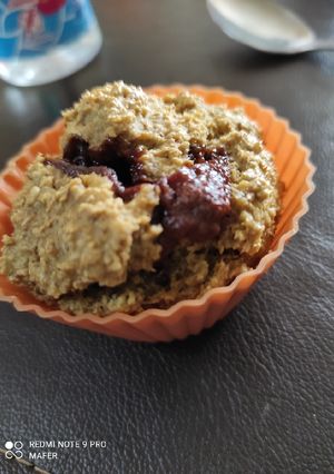 Una foto de Cupcake de avena con huevito de chocolate ❤️