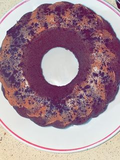 صورة لوصفة كيكة بمكونات بسيطة