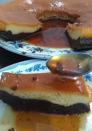Una foto de Chocoflan 🖤