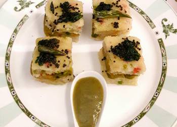Ready to Serve Rava Dhokla Sandwich Savory Delicious