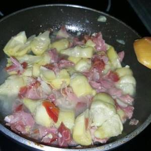 Alcachofas en conserva con jamón serrano