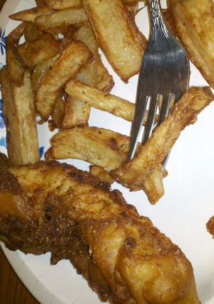 A picture of Major's beer battered cod.