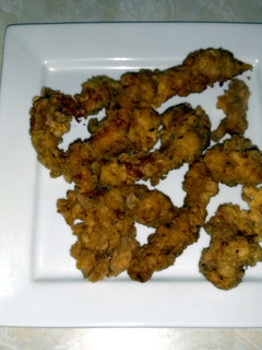 A picture of Crispy chicken strips (my recipe).