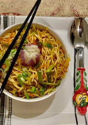 A picture of Hakka Noodles.
