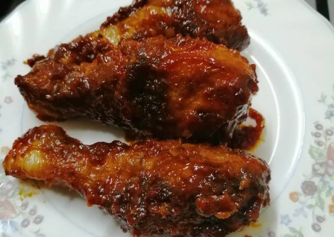 How to Prepare Quick Honey and ketchup glanced chicken drumsticks