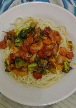 Foto resep Spaghetti Brokoli