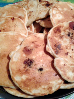 A picture of Blueberry Pancakes (Crumpets).