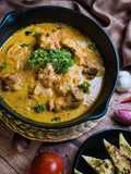 #129 Chicken Curry Milk with Garlic Naan Bread
