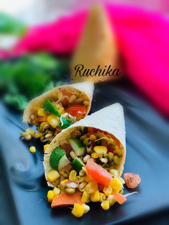 A picture of Moong Sprouts chaat.