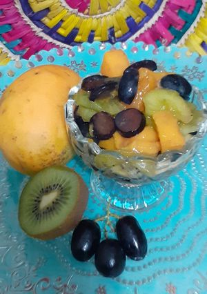 A picture of Tri colour Fruit Salad.