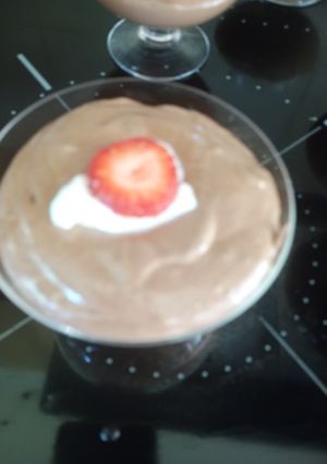 Una foto de Mousse de chocolate