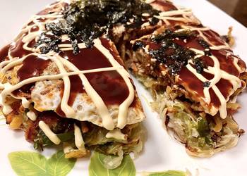 Easiest Way to Cook Appetizing Japanese Hiroshima Okonomiyaki Pancake