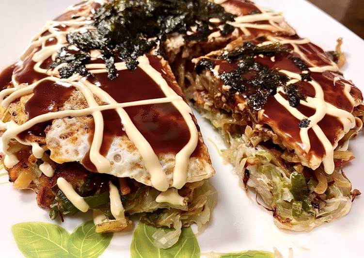 Japanese Hiroshima Okonomiyaki Pancake