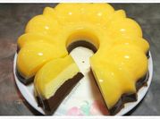 Gambar puding busa coklat