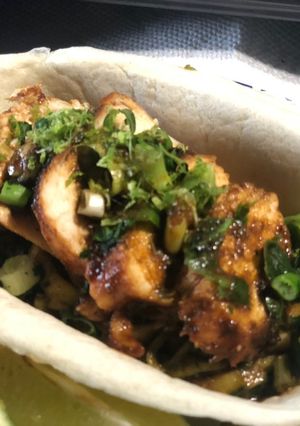 A picture of Seared Chicken w/ Zucchini Noodle Al Pastor Bowl.