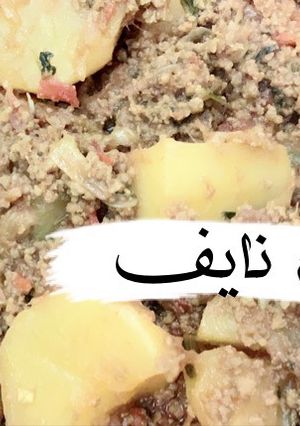 صورة لوصفة طبق اللحم والبطاطا 🥔✨