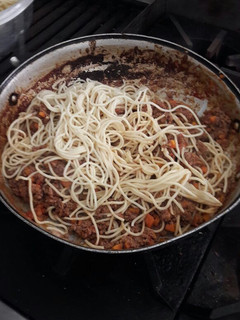 Una foto de Spaghetti a la Boloñesa