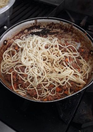 Una foto de Spaghetti a la Boloñesa