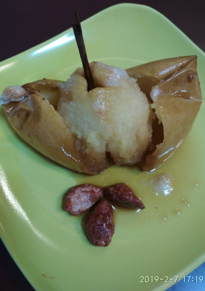 Una foto de Manzanas asadas con moscatel