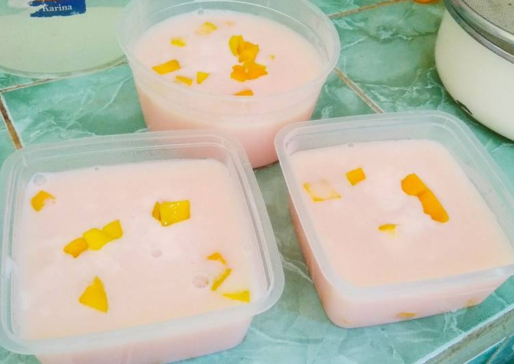 Puding mangga susu