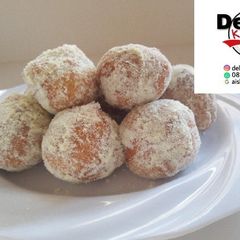 A picture of Coated puffs with powder milk.