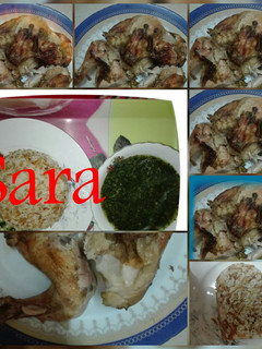 صورة لوصفة غداء صحي(فراخ مشوية وخضار)