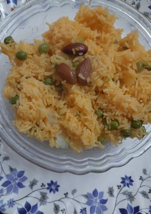 A picture of Kesari pulao.