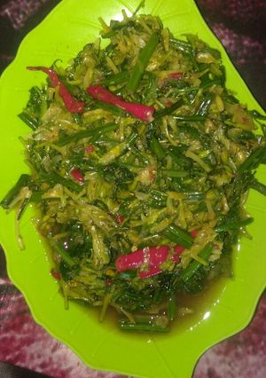 Foto resep Tumis pakis bunga pepaya