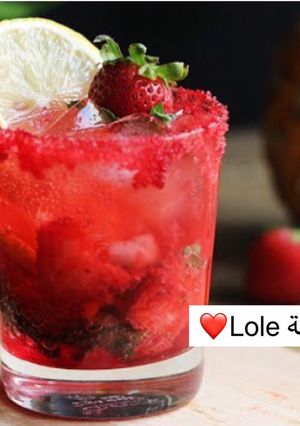 صورة لوصفة موهيتو الفراولة بدون سيروب🍓