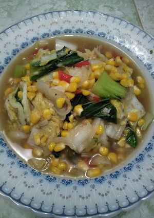 Foto resep Cah sayur (pokcoy, sawi putih, jagung)